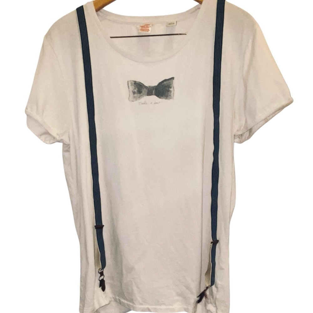 Take a Bow! Scotch and Soda TShirt w Suspenders sz L